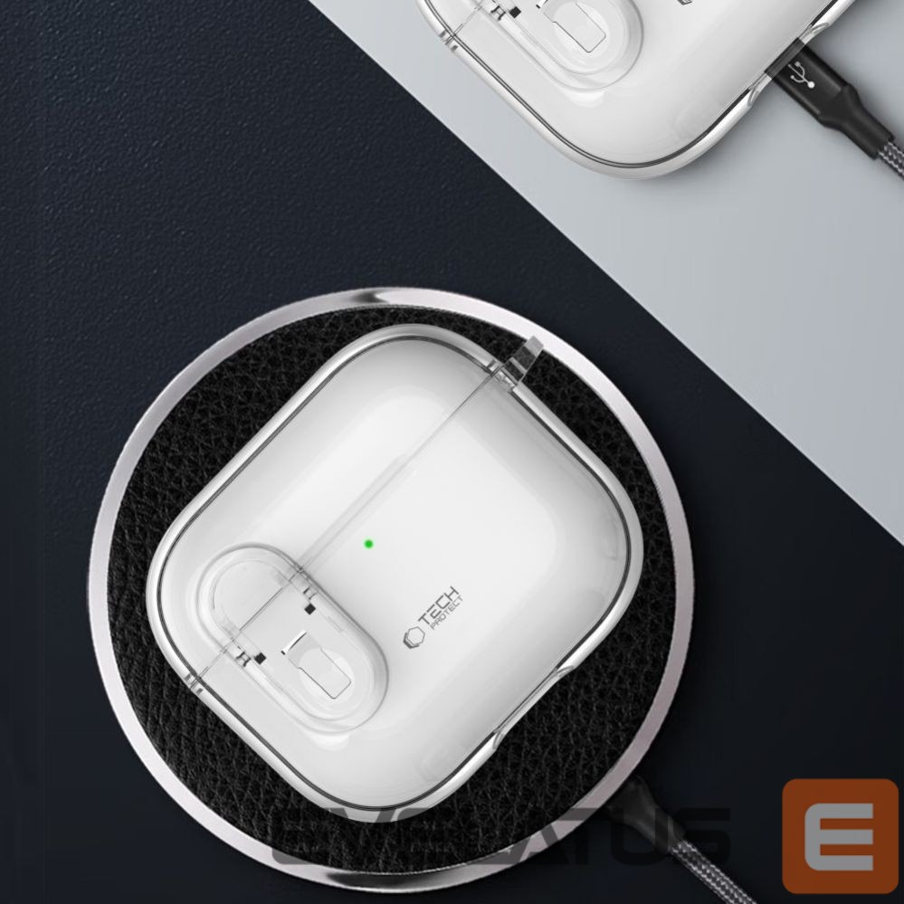 Kitos prekės Tech-Protect Tech-Protect Slim Hook Case for AirPods 4 - Clear