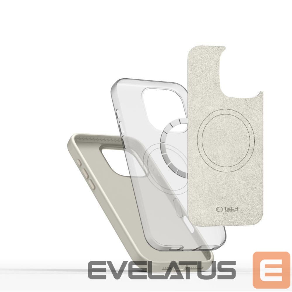 Kitos prekės Tech-Protect Tech-Protect Silicone PU MagSafe iPhone 16 Pro Case - Beige