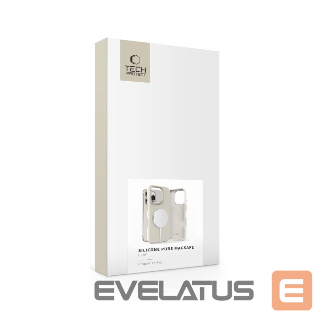 Kitos prekės Tech-Protect Tech-Protect Silicone PU MagSafe iPhone 16 Pro Case - Beige
