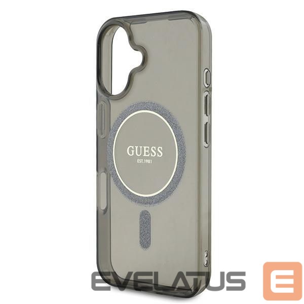 Kitos prekės Guess Guess IML Glitter Circle MagSafe case for iPhone 16 - black