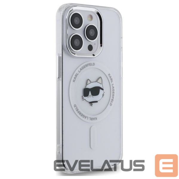 Kitos prekės Karl Lagerfeld Karl Lagerfeld IML Metal Choupette Head MagSafe iPhone 13 Case - White