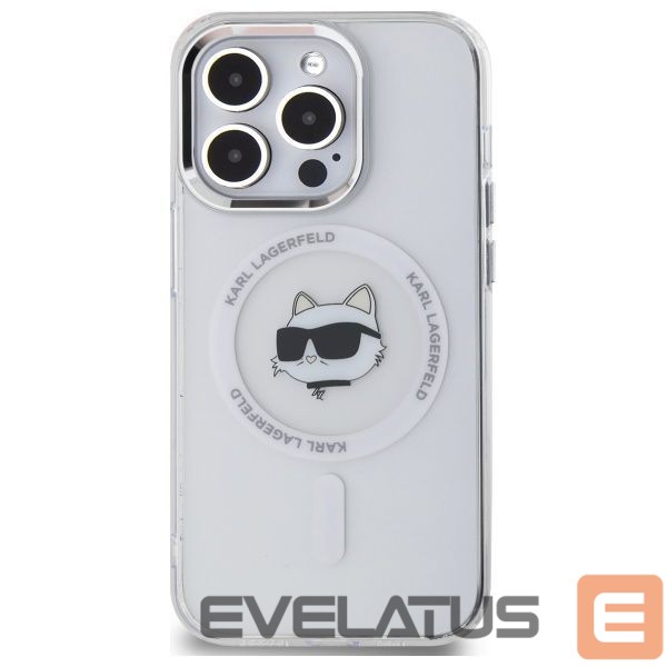 Kitos prekės Karl Lagerfeld Karl Lagerfeld IML Metal Choupette Head MagSafe iPhone 13 Case - White
