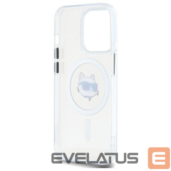Kitos prekės Karl Lagerfeld Karl Lagerfeld IML Metal Choupette Head MagSafe iPhone 13 Case - White