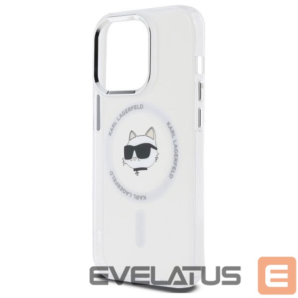 Kitos prekės Karl Lagerfeld Karl Lagerfeld IML Metal Choupette Head MagSafe iPhone 13 Case - White