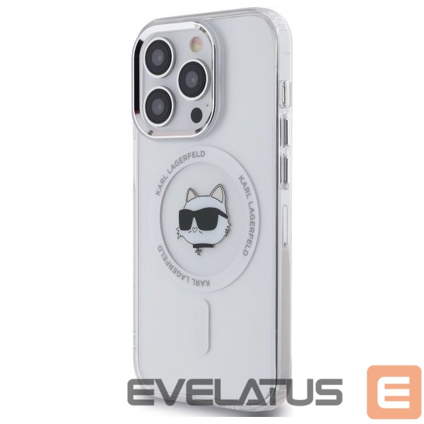 Kitos prekės Karl Lagerfeld Karl Lagerfeld IML Metal Choupette Head MagSafe iPhone 13 Case - White