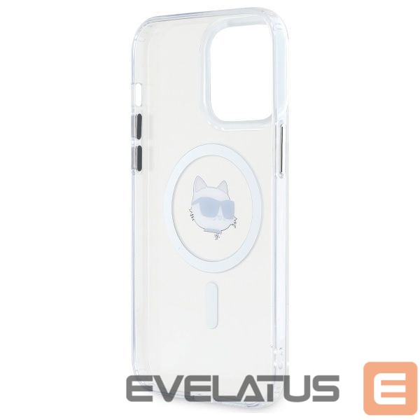 Kitos prekės Karl Lagerfeld Karl Lagerfeld IML Metal Choupette Head MagSafe Case for iPhone 14 Pro Max - White