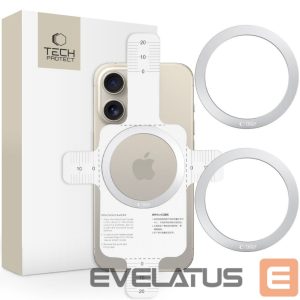 Kitos prekės Tech-Protect  Tech-Protect MMP-110 2in1 MagSafe Ring - Silver / Silver 