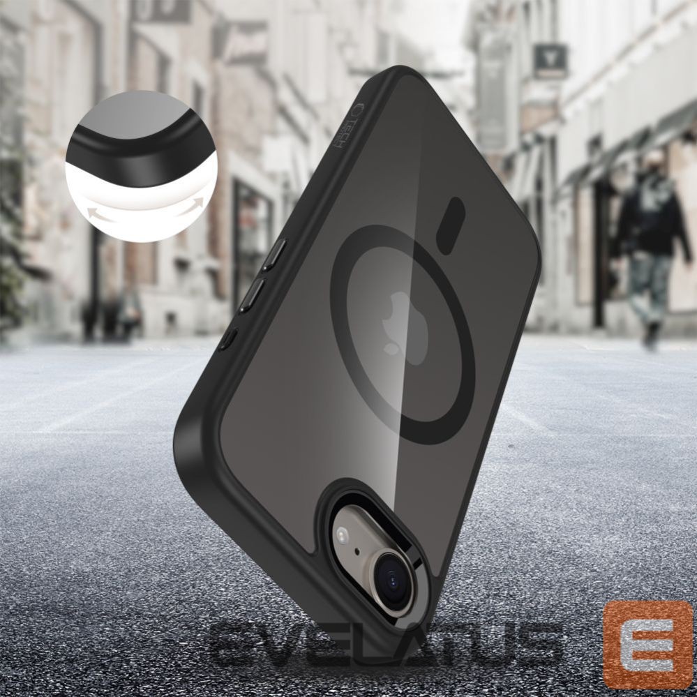Kitos prekės Tech-Protect Tech-Protect MagMat MagSafe iPhone 16e Case - Black-Transparent