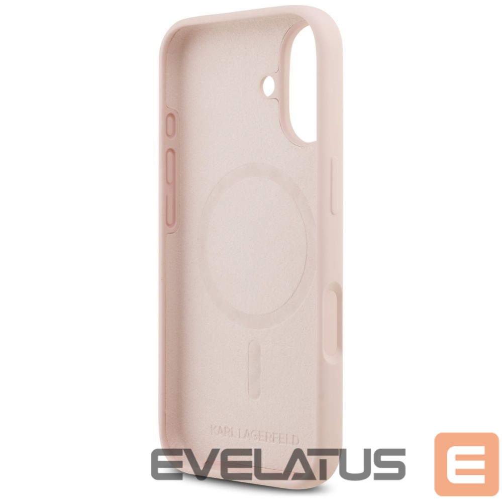 Kitos prekės Karl Lagerfeld Karl Lagerfeld Silicone Karl&Choupette Ring MagSafe Case for iPhone 17 - Pink