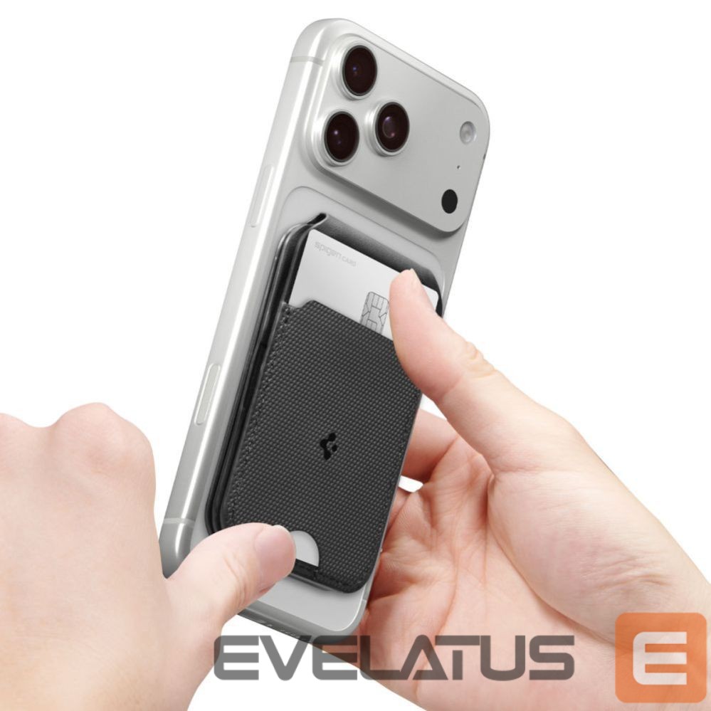 Kitos prekės Spigen Spigen Slim Fold Tripod Wallet S314-2 MagSafe Magnetic Phone Case - Black