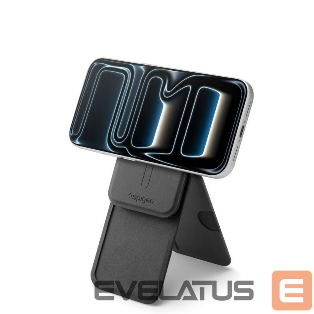 Kitos prekės Spigen Spigen Slim Fold Tripod Wallet S314-2 MagSafe Magnetic Phone Case - Black
