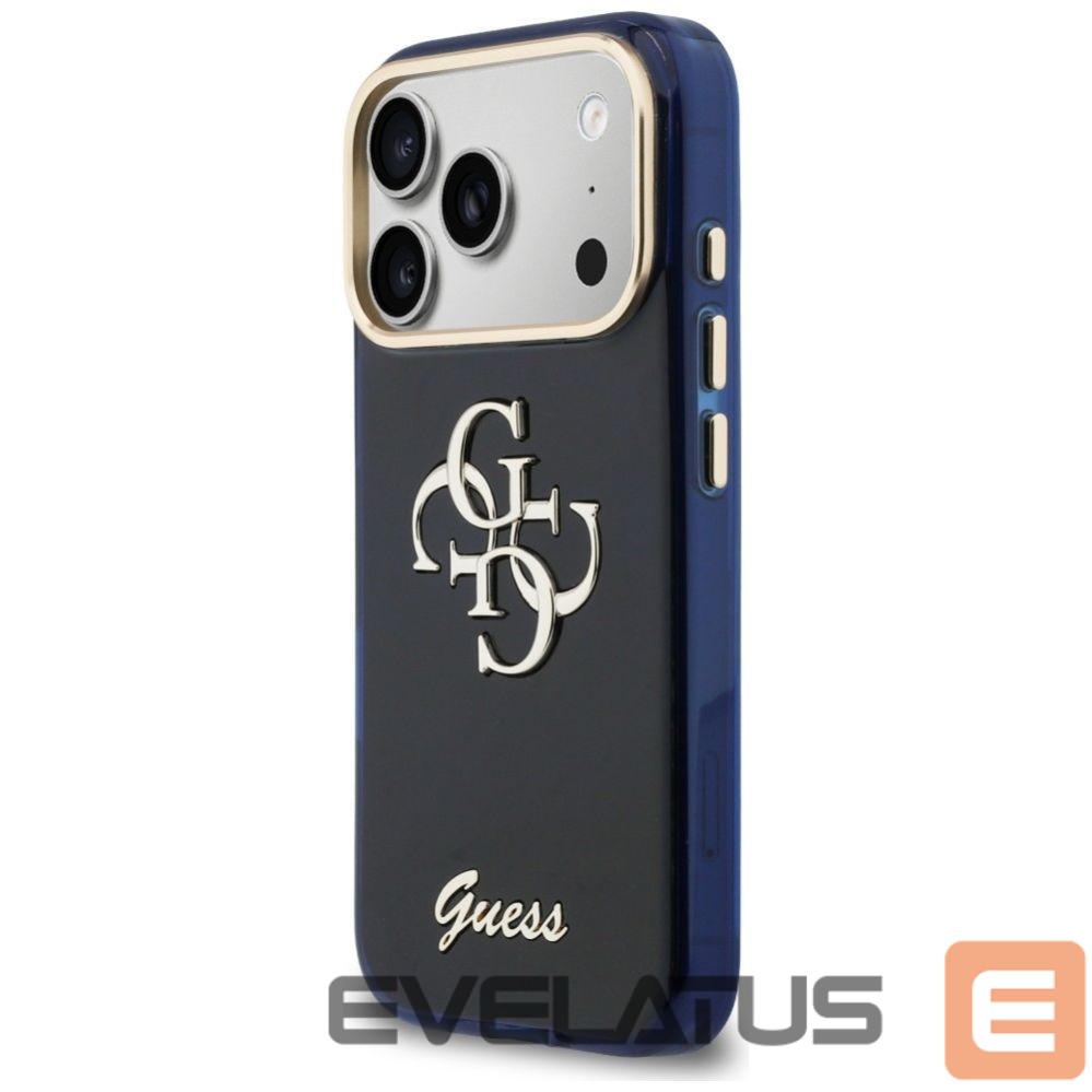 Kitos prekės Guess Guess IML 4G Script Metal Case for iPhone 17 Pro - Blue