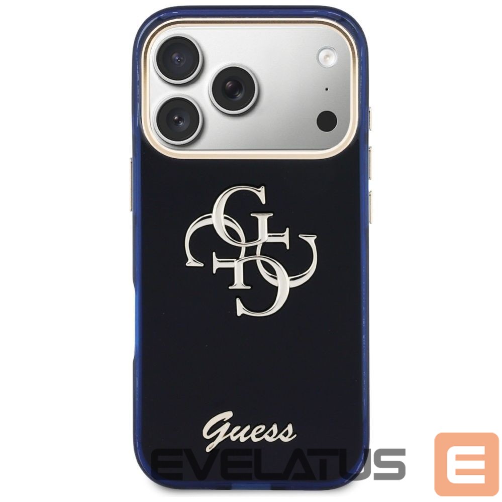 Kitos prekės Guess Guess IML 4G Script Metal Case for iPhone 17 Pro - Blue