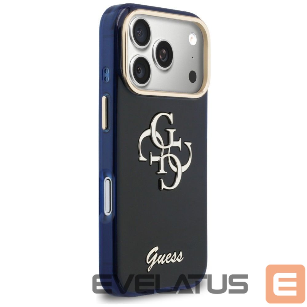 Kitos prekės Guess Guess IML 4G Script Metal Case for iPhone 17 Pro - Blue