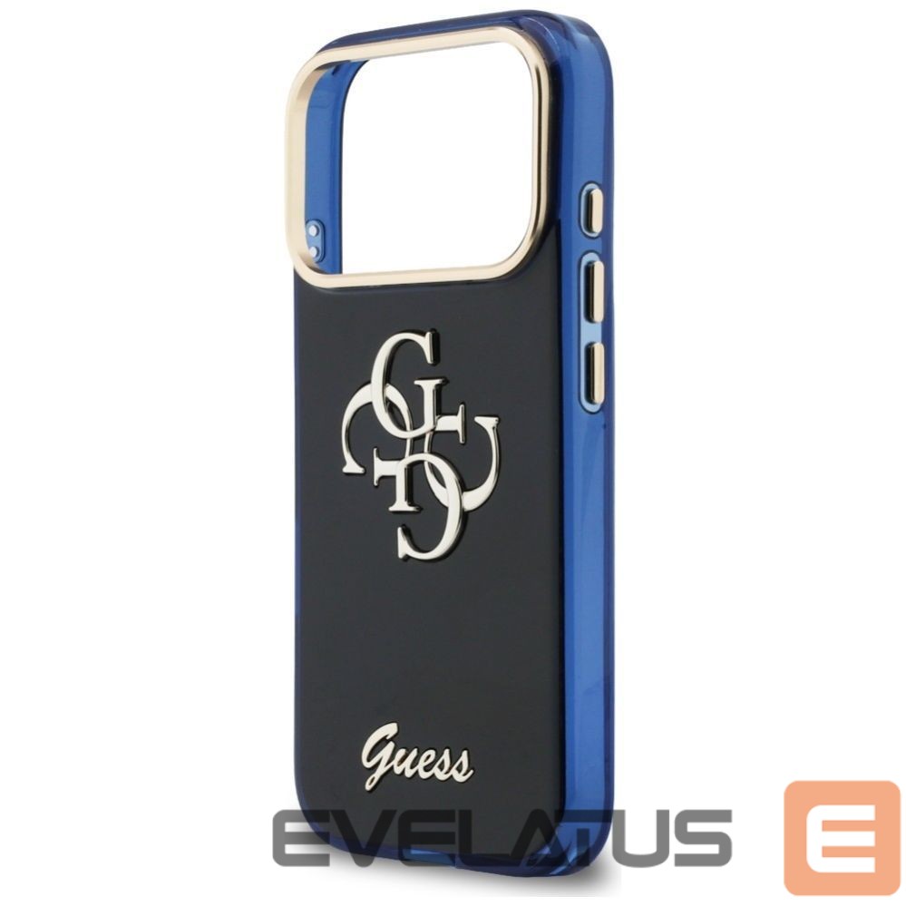 Kitos prekės Guess Guess IML 4G Script Metal Case for iPhone 17 Pro - Blue