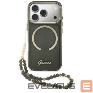 Kitos prekės Guess  Guess IML Glitters Script Strap MagSafe Case for iPhone 17 Pro - Black 