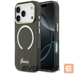 Kitos prekės Guess  Guess IML Script Metal MagSafe Case for iPhone 17 - Black 