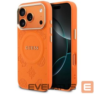 Kitos prekės Guess  Guess Peony Hot Stamp MagSafe Case for iPhone 17 Pro Max - Orange 