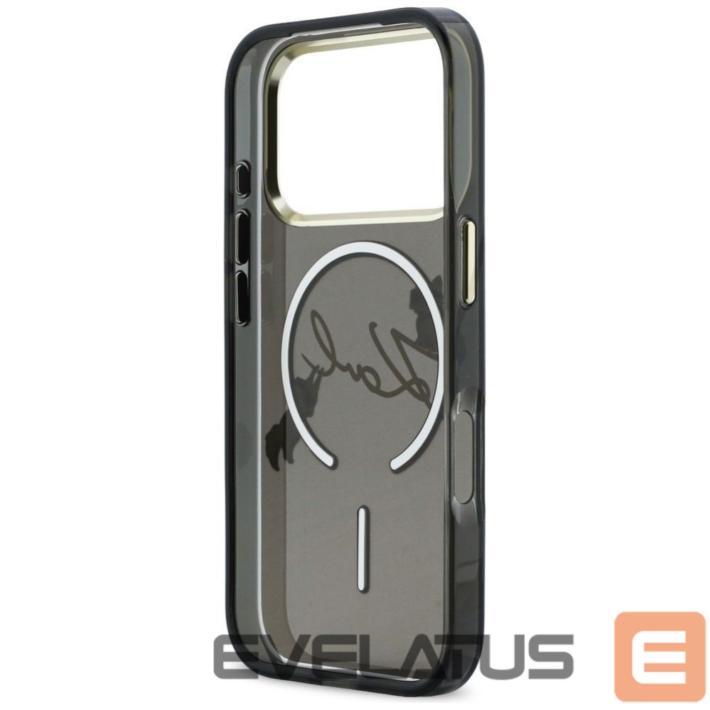 Kitos prekės Karl Lagerfeld Karl Lagerfeld IML Choupettes Karl Script Logo MagSafe Case for iPhone 17 Pro Max - Black