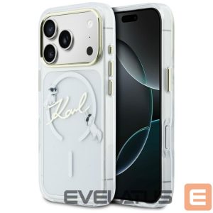 Kitos prekės Karl Lagerfeld  Karl Lagerfeld IML Choupettes Karl Script Logo MagSafe Case for iPhone 17 Pro Max - Clear 