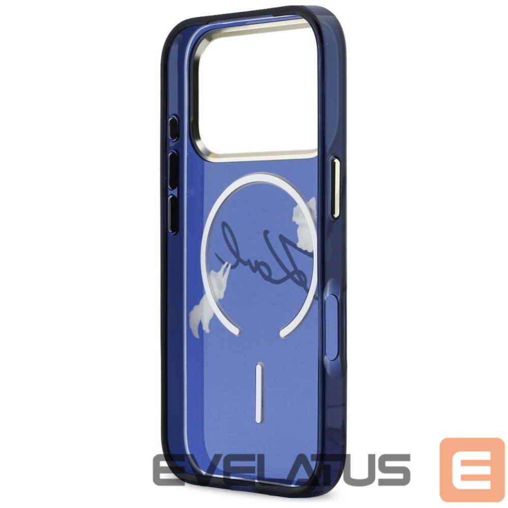 Kitos prekės Karl Lagerfeld Karl Lagerfeld IML Choupettes Karl Script Logo MagSafe Case for iPhone 17 Pro - Blue