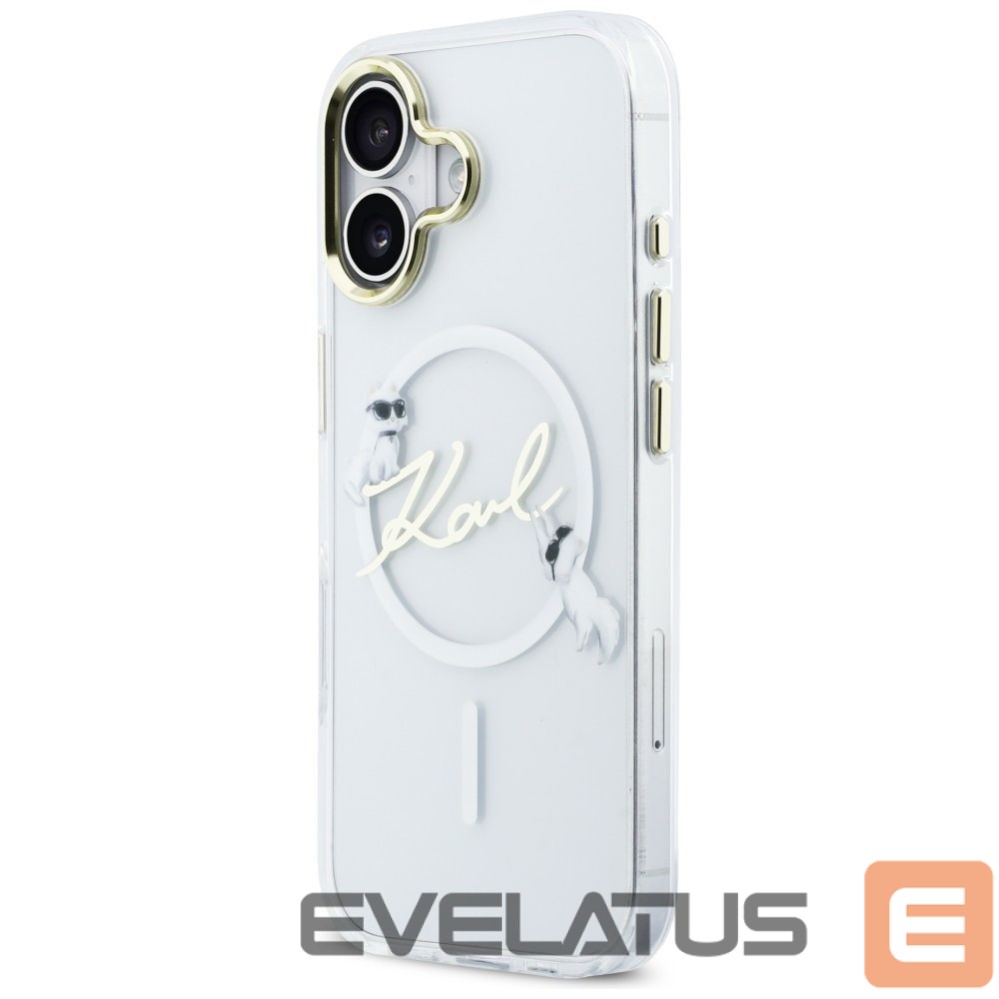 Kitos prekės Karl Lagerfeld Karl Lagerfeld IML Choupettes Karl Script Logo MagSafe iPhone 17 Case - Clear