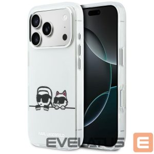 Kitos prekės Karl Lagerfeld  Karl Lagerfeld IML Karl & Choupette Peekaboo Logo MagSafe Case for iPhone 17 Pro - White 