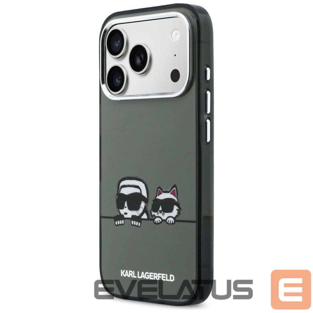 Kitos prekės Karl Lagerfeld Karl Lagerfeld IML Karl & Choupette Peekaboo Logo MagSafe Case for iPhone 17 Pro - Black