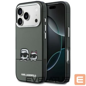 Kitos prekės Karl Lagerfeld  Karl Lagerfeld IML Karl & Choupette Peekaboo Logo MagSafe Case for iPhone 17 Pro Max - Black 