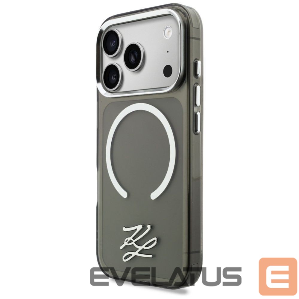 Kitos prekės Karl Lagerfeld Karl Lagerfeld IML KL Script Logo MagSafe Case for iPhone 17 Pro - Black
