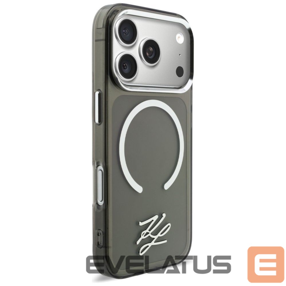 Kitos prekės Karl Lagerfeld Karl Lagerfeld IML KL Script Logo MagSafe Case for iPhone 17 Pro - Black