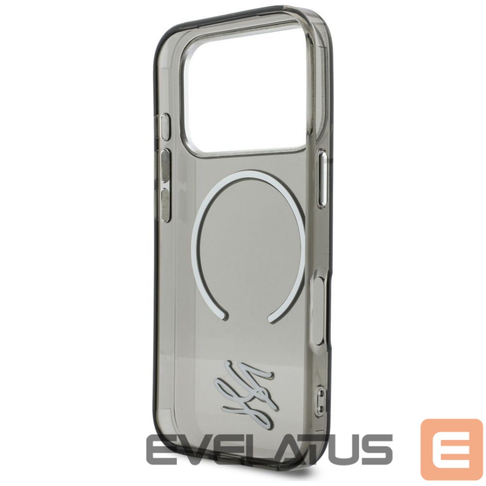 Kitos prekės Karl Lagerfeld Karl Lagerfeld IML KL Script Logo MagSafe Case for iPhone 17 Pro - Black
