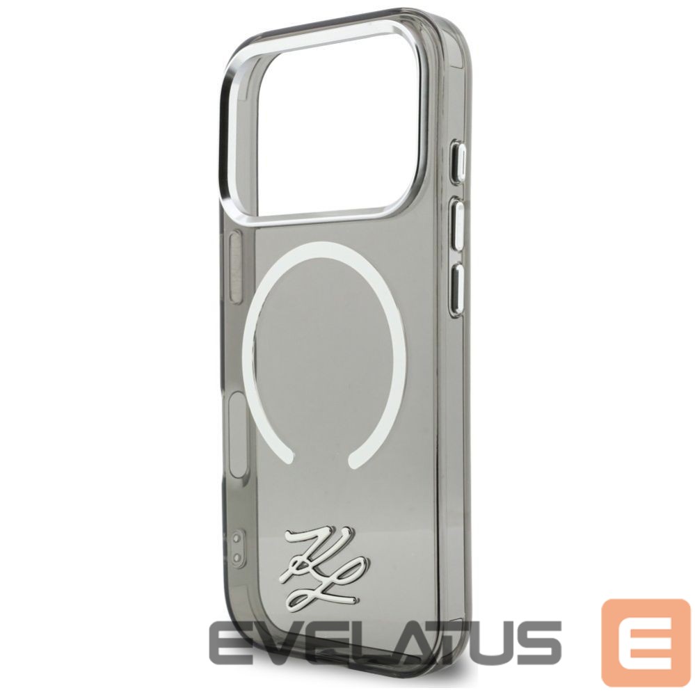 Kitos prekės Karl Lagerfeld Karl Lagerfeld IML KL Script Logo MagSafe Case for iPhone 17 Pro - Black