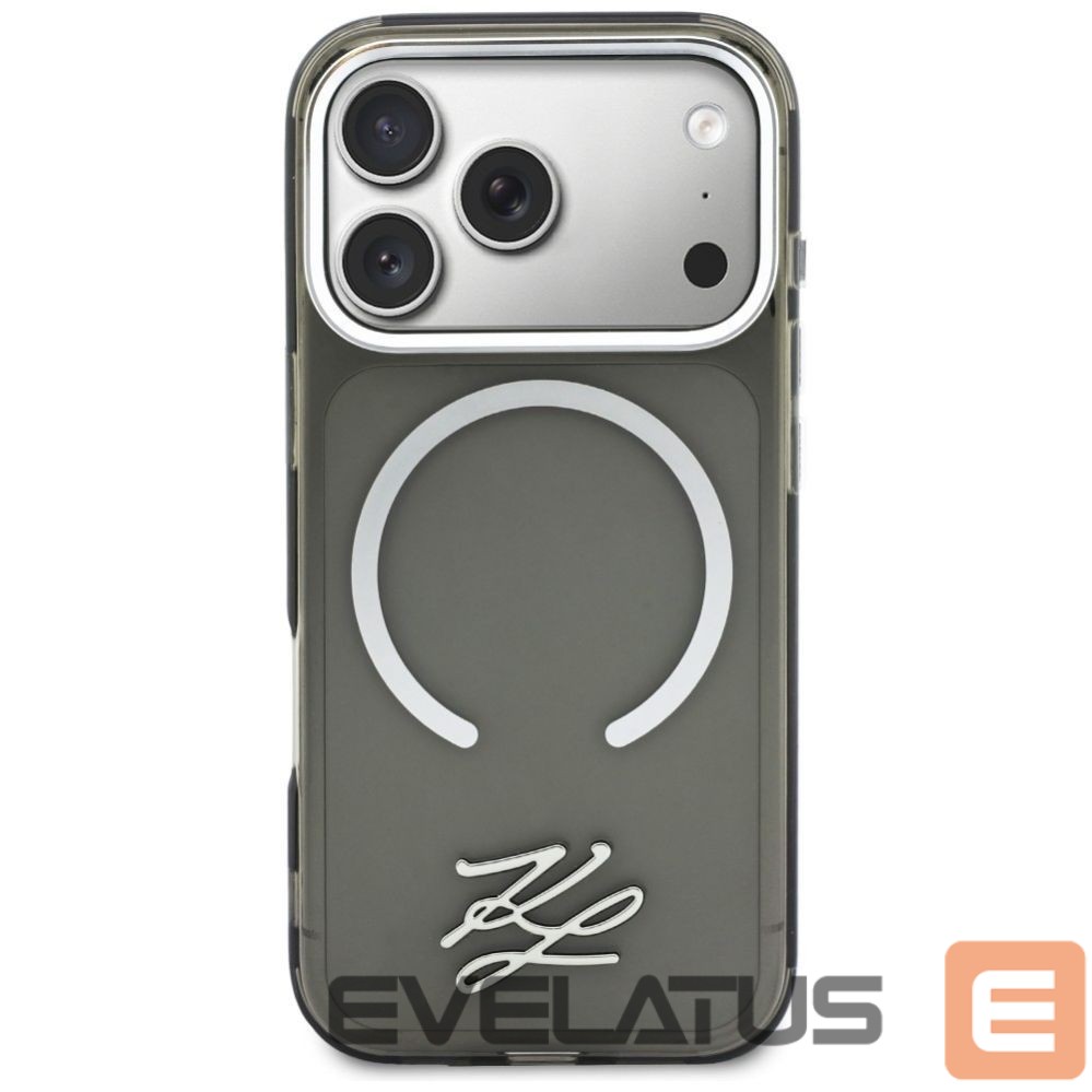 Kitos prekės Karl Lagerfeld Karl Lagerfeld IML KL Script Logo MagSafe Case for iPhone 17 Pro - Black