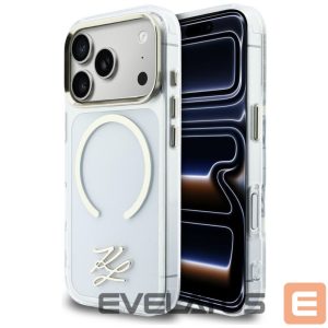 Kitos prekės Karl Lagerfeld  Karl Lagerfeld IML KL Script Logo MagSafe Case for iPhone 17 Pro Max - Clear 