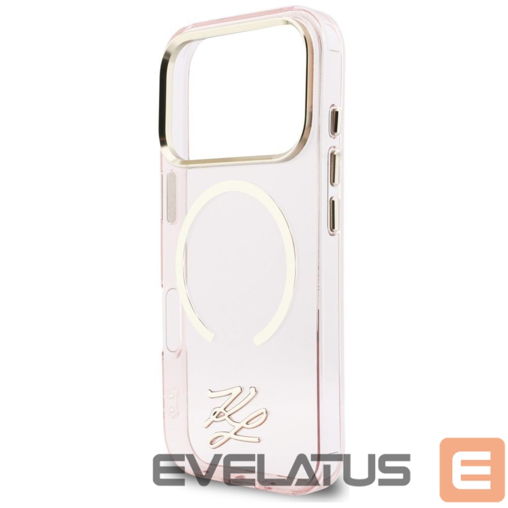 Kitos prekės Karl Lagerfeld Karl Lagerfeld IML KL Script Logo MagSafe Case for iPhone 17 Pro Max - Pink