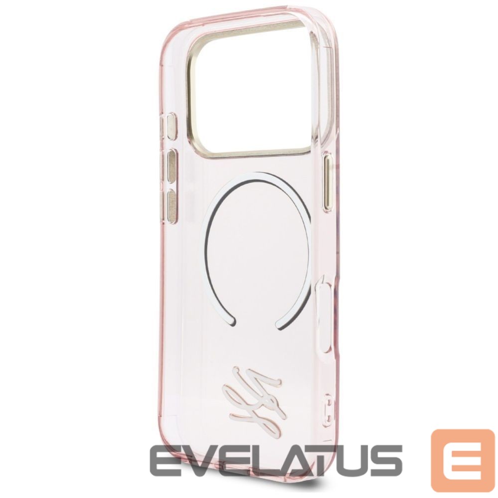 Kitos prekės Karl Lagerfeld Karl Lagerfeld IML KL Script Logo MagSafe Case for iPhone 17 Pro Max - Pink