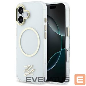 Kitos prekės Karl Lagerfeld  Karl Lagerfeld IML KL Script Logo MagSafe Case for iPhone 17 - Transparent 