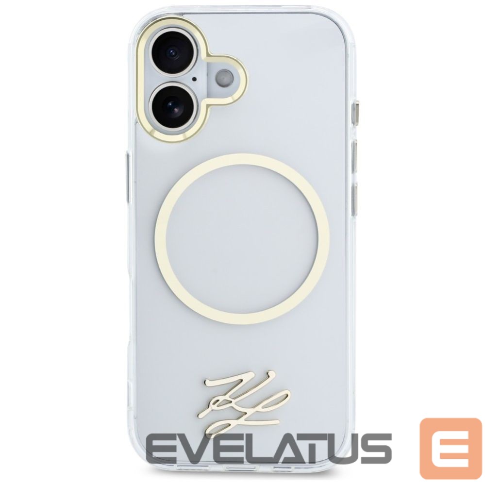 Kitos prekės Karl Lagerfeld Karl Lagerfeld IML KL Script Logo MagSafe Case for iPhone 17 - Transparent