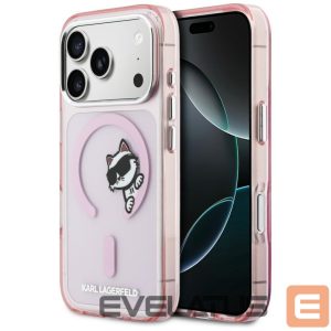 Kitos prekės Karl Lagerfeld  Karl Lagerfeld IML Peekaboo MagSafe Case for iPhone 17 Pro - Pink 