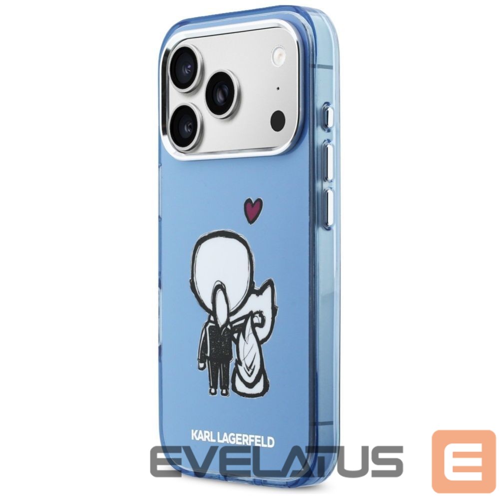 Kitos prekės Karl Lagerfeld Karl Lagerfeld Karl & Choupette Back MagSafe Case for iPhone 17 Pro Max - Blue