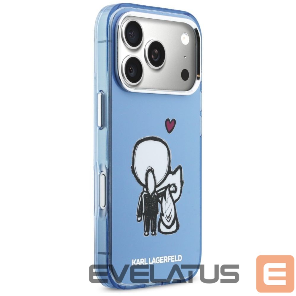 Kitos prekės Karl Lagerfeld Karl Lagerfeld Karl & Choupette Back MagSafe Case for iPhone 17 Pro Max - Blue