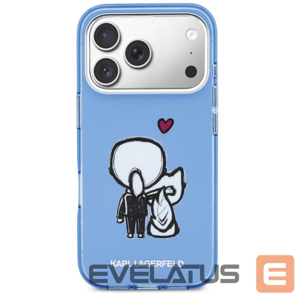Kitos prekės Karl Lagerfeld Karl Lagerfeld Karl & Choupette Back MagSafe Case for iPhone 17 Pro Max - Blue
