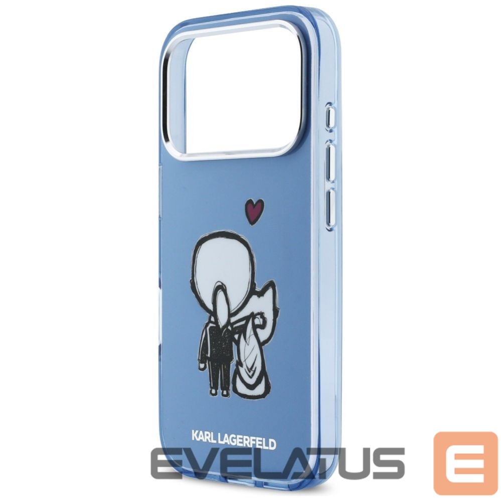Kitos prekės Karl Lagerfeld Karl Lagerfeld Karl & Choupette Back MagSafe Case for iPhone 17 Pro - Blue