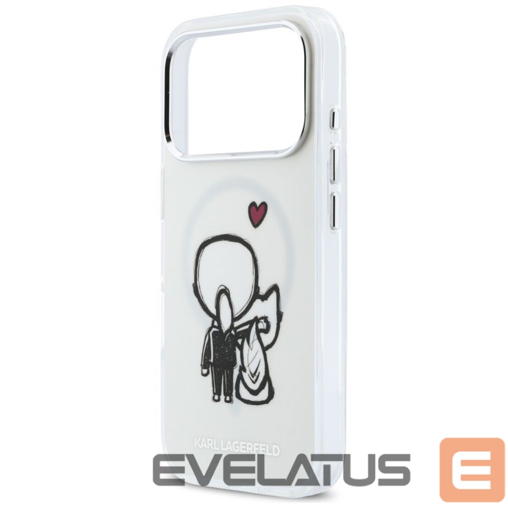 Kitos prekės Karl Lagerfeld Karl Lagerfeld Karl & Choupette Back MagSafe Case for iPhone 17 Pro - Clear