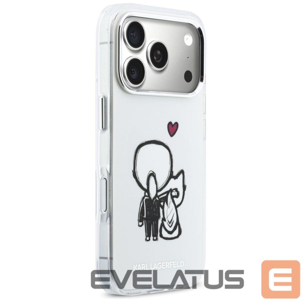 Kitos prekės Karl Lagerfeld Karl Lagerfeld Karl & Choupette Back MagSafe Case for iPhone 17 Pro - Clear