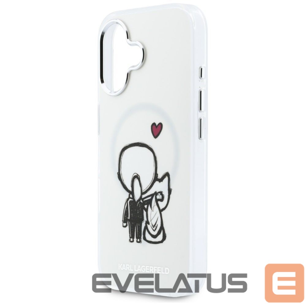 Kitos prekės Karl Lagerfeld Karl Lagerfeld Karl & Choupette Back MagSafe Case for iPhone 17 - Clear