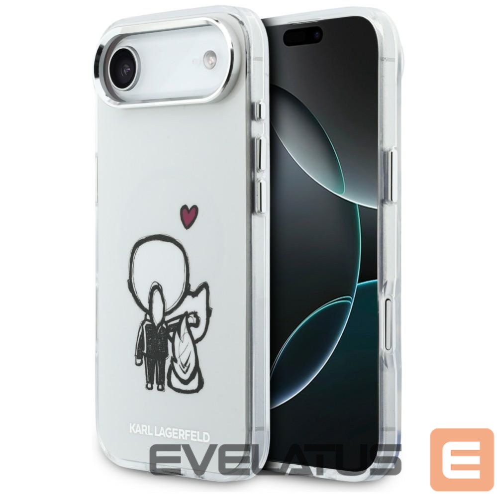 Kitos prekės Karl Lagerfeld Karl Lagerfeld Karl & Choupette Back MagSafe Case for iPhone Air - Clear
