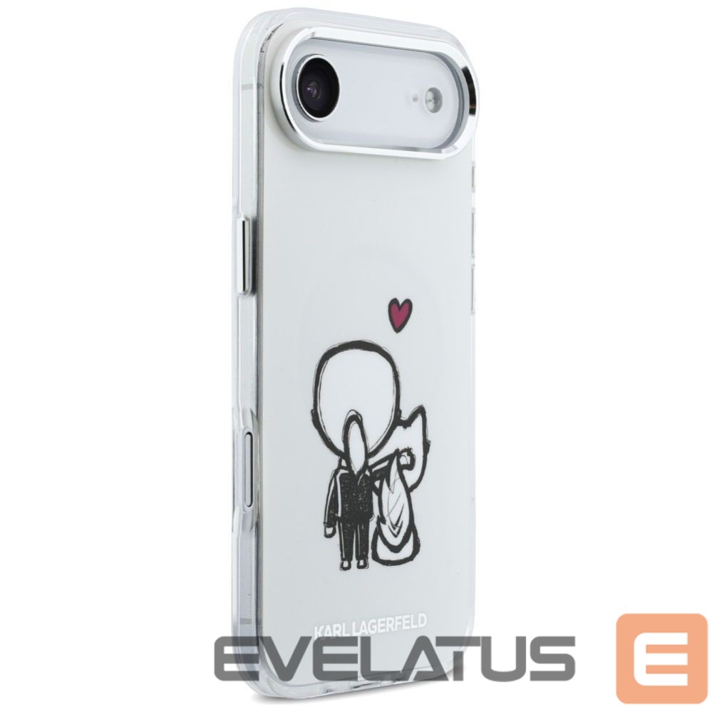 Kitos prekės Karl Lagerfeld Karl Lagerfeld Karl & Choupette Back MagSafe Case for iPhone Air - Clear