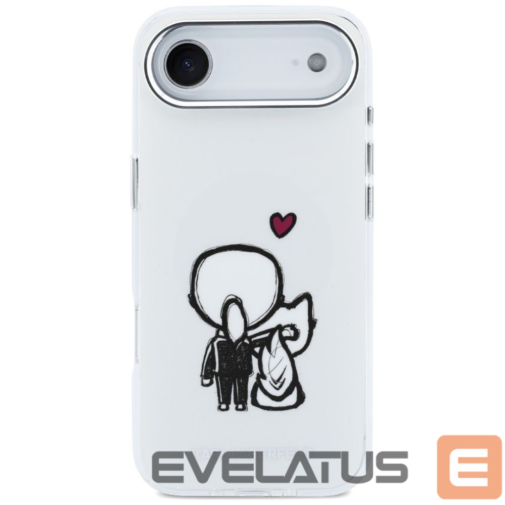 Kitos prekės Karl Lagerfeld Karl Lagerfeld Karl & Choupette Back MagSafe Case for iPhone Air - Clear